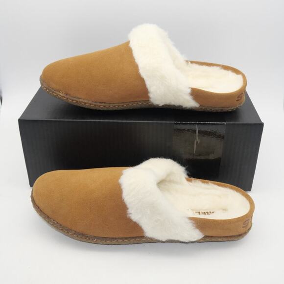 NEW SOREL Nakiska Slide II Women's 12 Suede Lined Slippers Brown Indoor/Outdoor - Picture 2 of 9